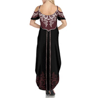 Vintage Western Cowboy Summer Maxi Dress Black Version - Wonder Print Shop