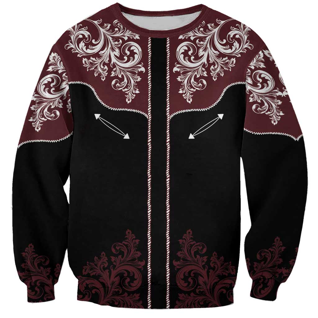 Vintage Western Cowboy Sweatshirt Black Version - Wonder Print Shop