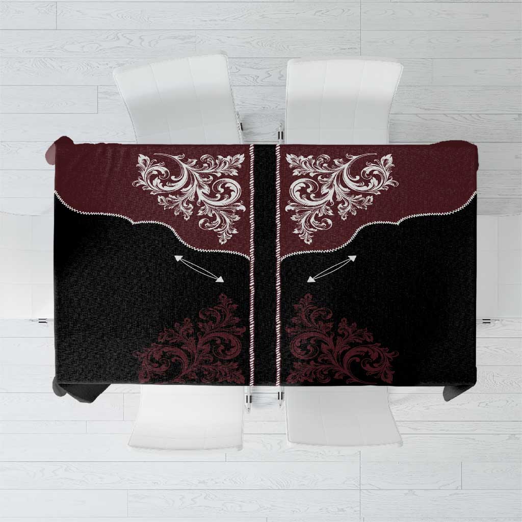 Vintage Western Cowboy Tablecloth Black Version - Wonder Print Shop
