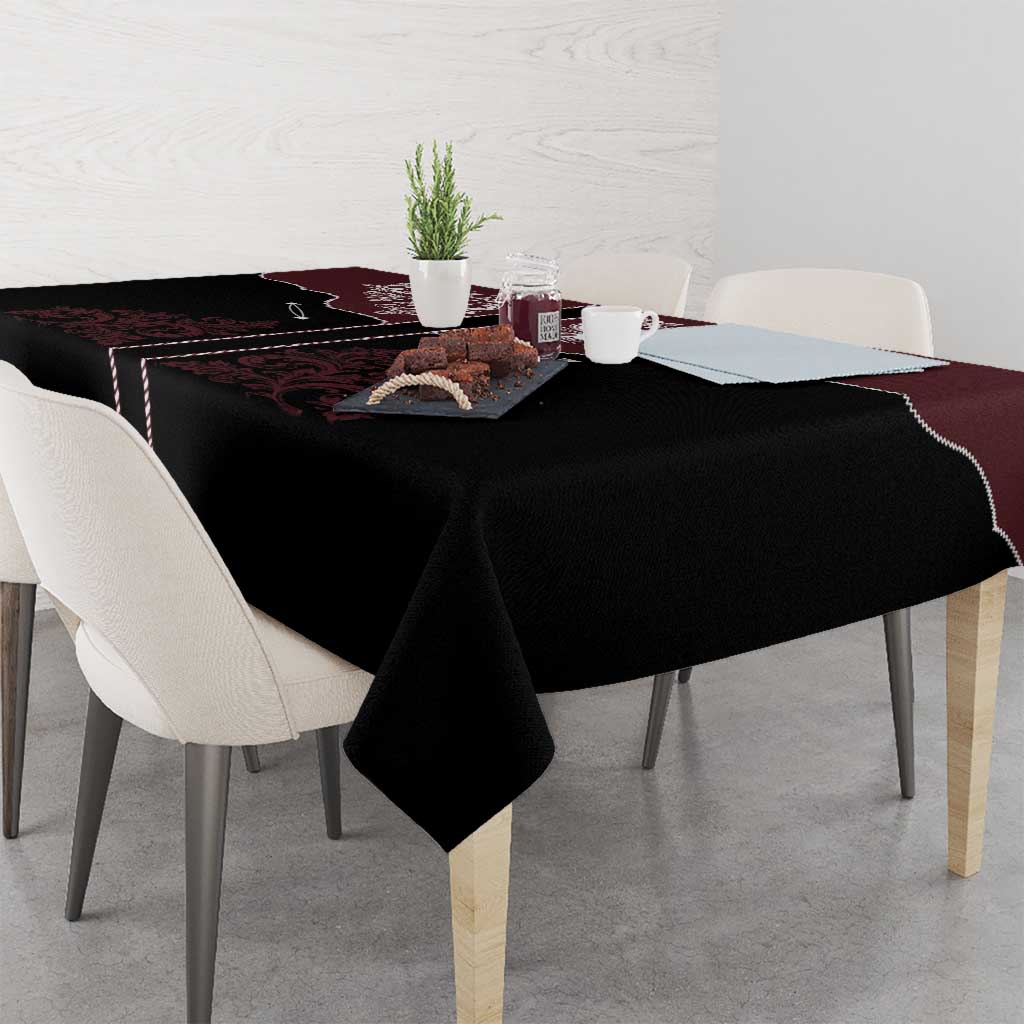 Vintage Western Cowboy Tablecloth Black Version - Wonder Print Shop
