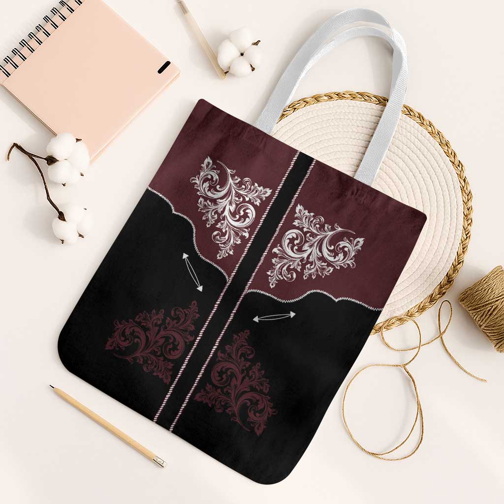 Vintage Western Cowboy Tote Bag Black Version - Wonder Print Shop