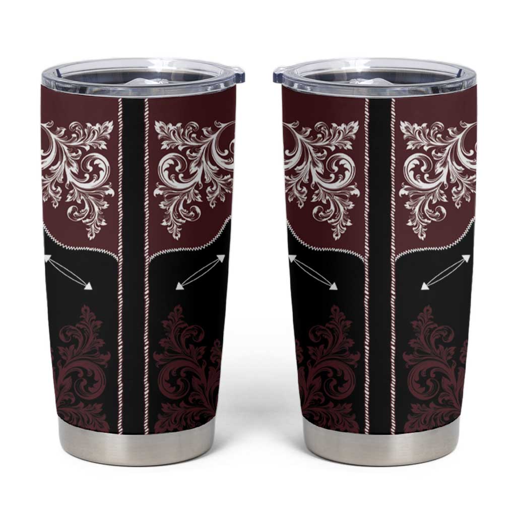 Vintage Western Cowboy Tumbler Cup Black Version - Wonder Print Shop