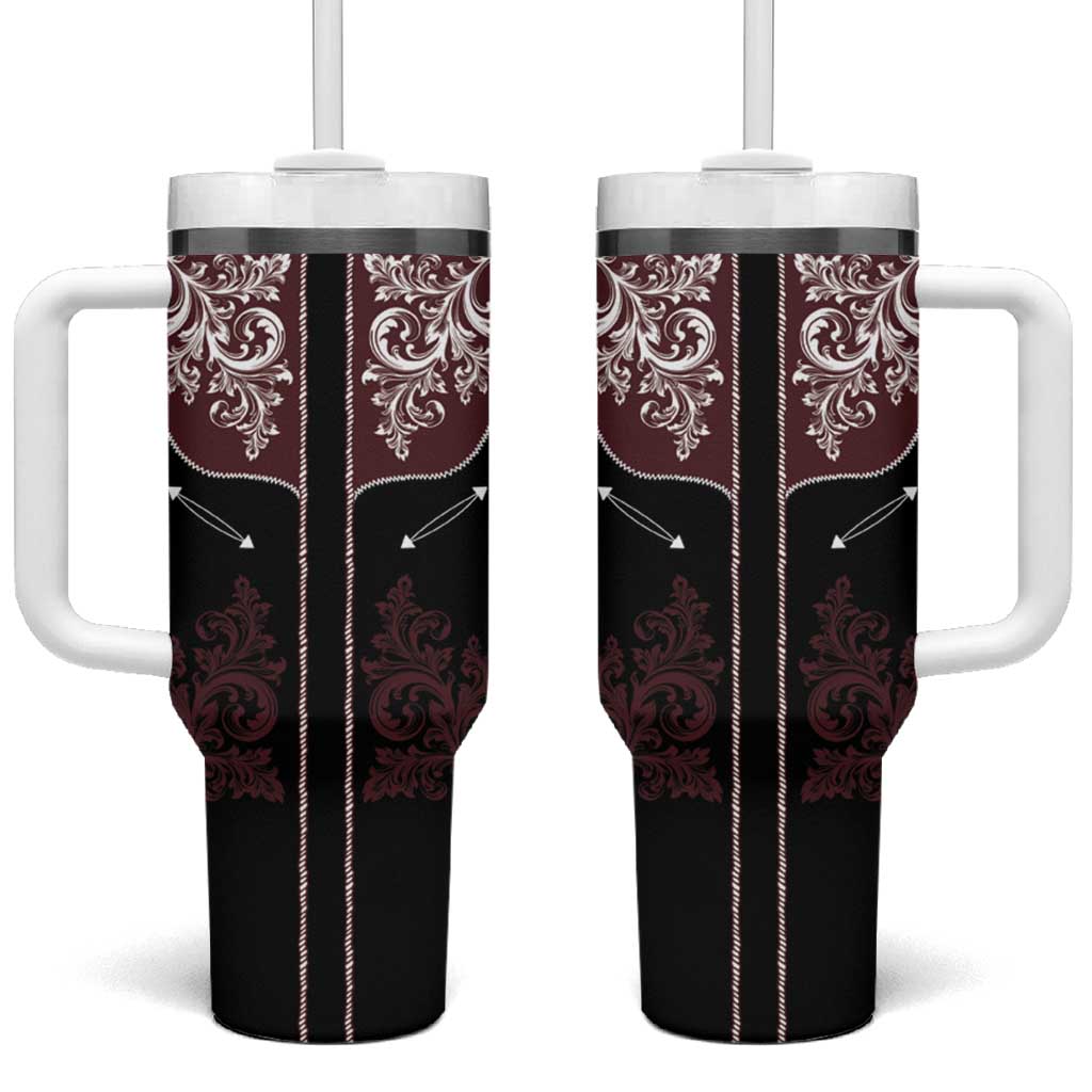 Vintage Western Cowboy Tumbler With Handle Black Version - Wonder Print Shop