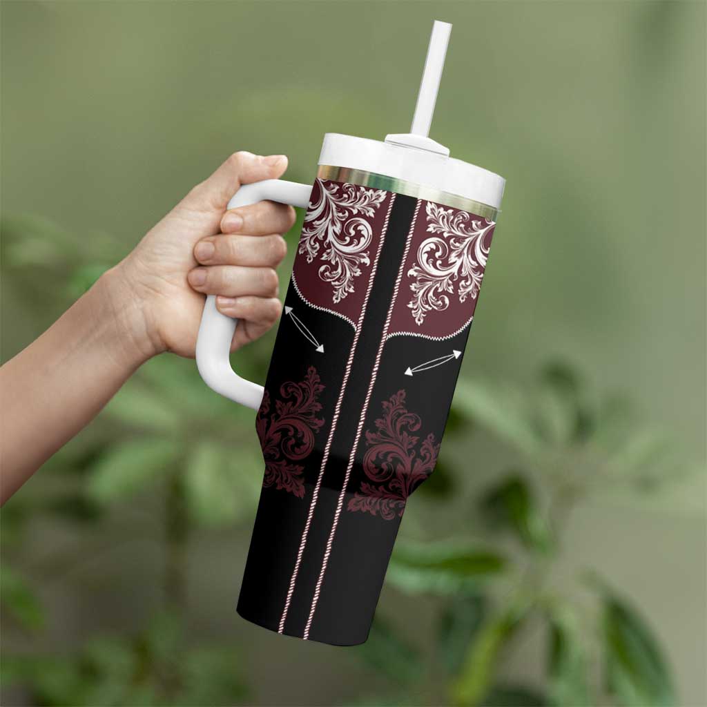 Vintage Western Cowboy Tumbler With Handle Black Version - Wonder Print Shop