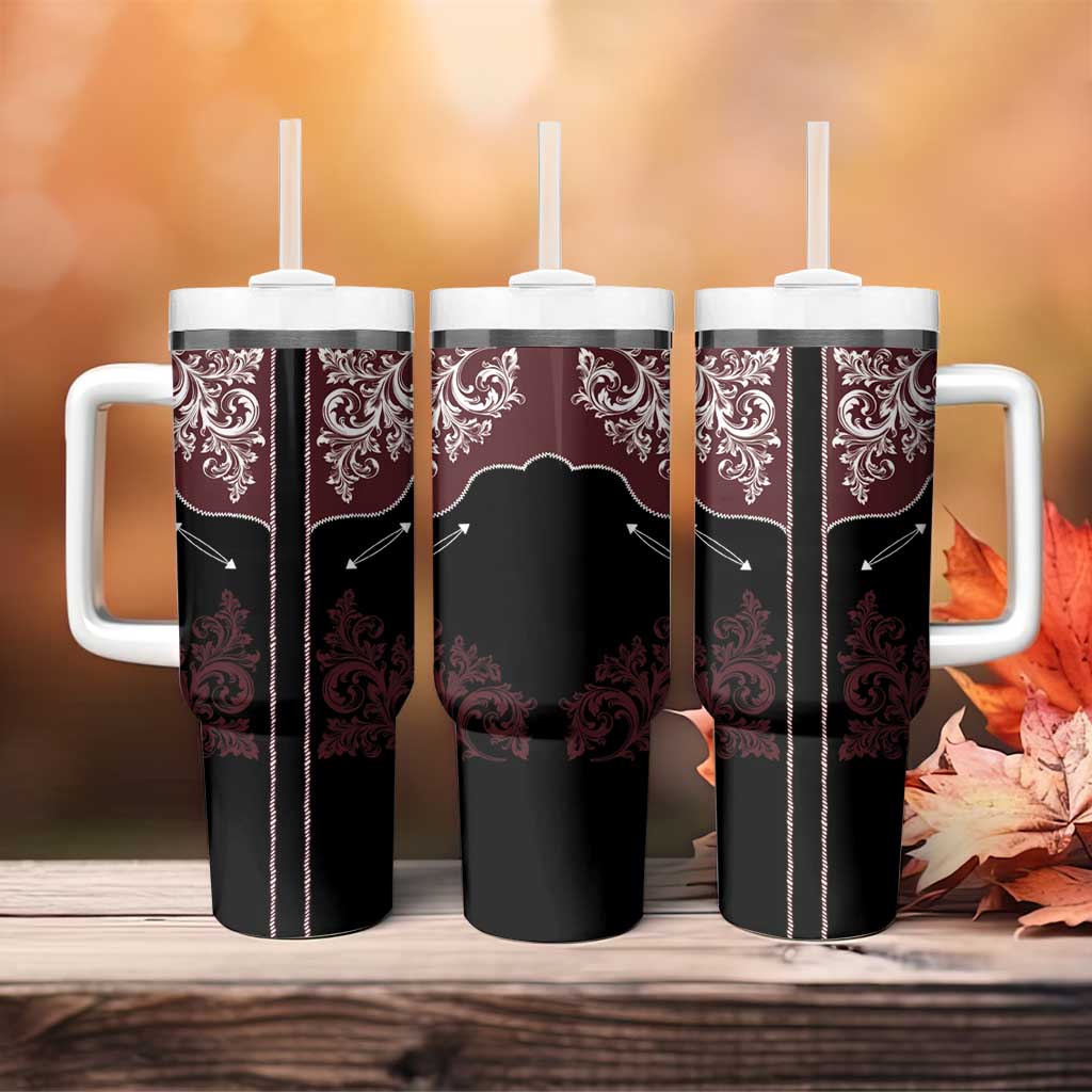 Vintage Western Cowboy Tumbler With Handle Black Version - Wonder Print Shop