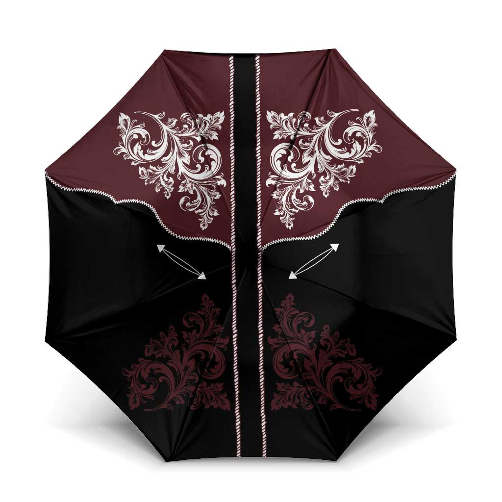 Vintage Western Cowboy Umbrella Black Version - Wonder Print Shop