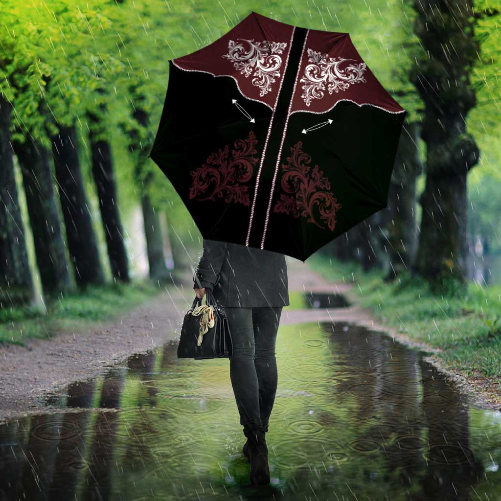 Vintage Western Cowboy Umbrella Black Version - Wonder Print Shop