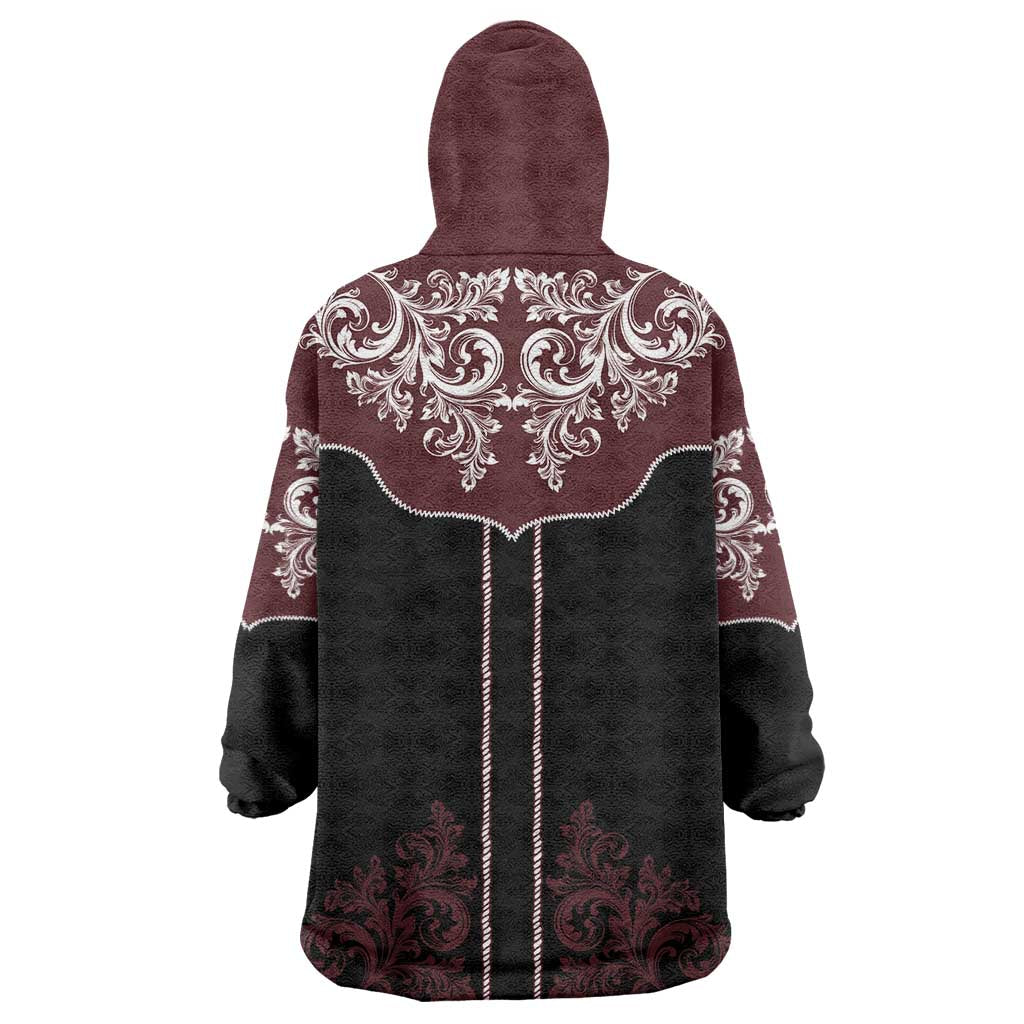 Vintage Western Cowboy Wearable Blanket Hoodie Black Version - Wonder Print Shop