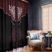 Vintage Western Cowboy Window Curtain Black Version - Wonder Print Shop