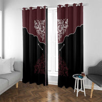 Vintage Western Cowboy Window Curtain Black Version - Wonder Print Shop
