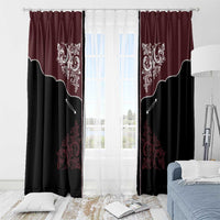 Vintage Western Cowboy Window Curtain Black Version - Wonder Print Shop
