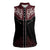 Vintage Western Cowboy Women Sleeveless Polo Shirt Black Version - Wonder Print Shop