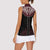 Vintage Western Cowboy Women Sleeveless Polo Shirt Black Version - Wonder Print Shop
