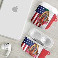 Guadalupe Virgin Mary AirPods Case Mexican American Flag - Wonder Print Shop