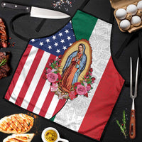 Guadalupe Virgin Mary Apron Mexican American Flag - Wonder Print Shop