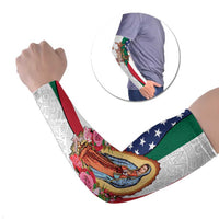 Guadalupe Virgin Mary Arm Sleeves Mexican American Flag - Wonder Print Shop