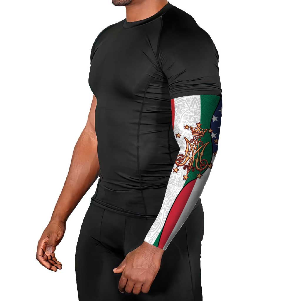 Guadalupe Virgin Mary Arm Sleeves Mexican American Flag - Wonder Print Shop