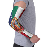 Guadalupe Virgin Mary Arm Sleeves Mexican American Flag - Wonder Print Shop