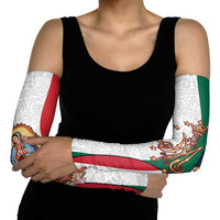Guadalupe Virgin Mary Arm Sleeves Mexican American Flag - Wonder Print Shop