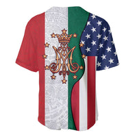 Guadalupe Virgin Mary Baseball Jersey Mexican American Flag - Wonder Print Shop