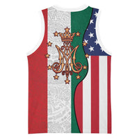 Guadalupe Virgin Mary Basketball Jersey Mexican American Flag - Wonder Print Shop
