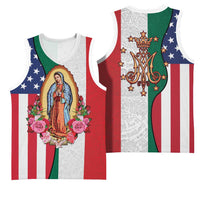Guadalupe Virgin Mary Basketball Jersey Mexican American Flag - Wonder Print Shop