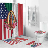 Guadalupe Virgin Mary Bathroom Set Mexican American Flag - Wonder Print Shop