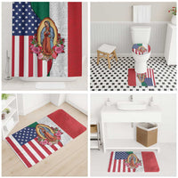 Guadalupe Virgin Mary Bathroom Set Mexican American Flag - Wonder Print Shop