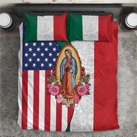 Guadalupe Virgin Mary Bedding Set Mexican American Flag - Wonder Print Shop
