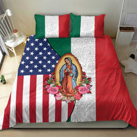 Guadalupe Virgin Mary Bedding Set Mexican American Flag - Wonder Print Shop