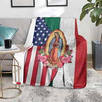 Guadalupe Virgin Mary Blanket Mexican American Flag - Wonder Print Shop