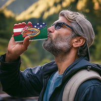 Guadalupe Virgin Mary 4 in 1 Can Cooler Tumbler Mexican American Flag - Wonder Print Shop