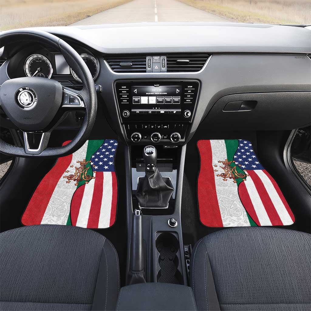 Guadalupe Virgin Mary Car Mats Mexican American Flag - Wonder Print Shop