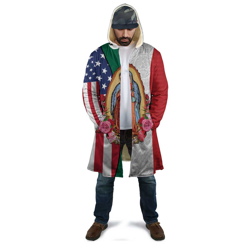 Guadalupe Virgin Mary Cloak Mexican American Flag - Wonder Print Shop