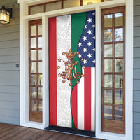 Guadalupe Virgin Mary Door Cover Mexican American Flag - Wonder Print Shop