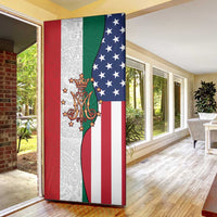 Guadalupe Virgin Mary Door Cover Mexican American Flag - Wonder Print Shop