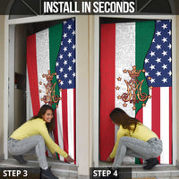 Guadalupe Virgin Mary Door Cover Mexican American Flag - Wonder Print Shop