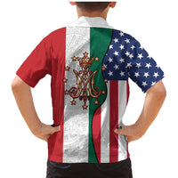 Guadalupe Virgin Mary Family Matching Mermaid Dress and Hawaiian Shirt Mexican American Flag - Wonder Print Shop