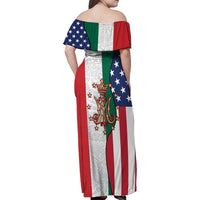 Guadalupe Virgin Mary Family Matching Off Shoulder Maxi Dress and Hawaiian Shirt Mexican American Flag - Wonder Print Shop