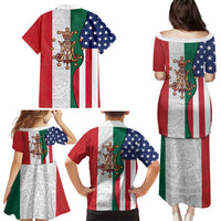 Guadalupe Virgin Mary Family Matching Puletasi and Hawaiian Shirt Mexican American Flag - Wonder Print Shop