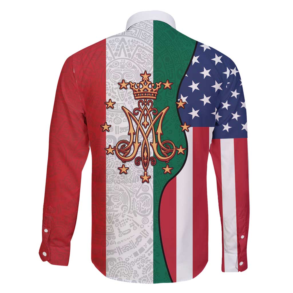 Guadalupe Virgin Mary Family Matching Summer Maxi Dress and Hawaiian Shirt Mexican American Flag - Wonder Print Shop