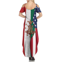 Guadalupe Virgin Mary Family Matching Summer Maxi Dress and Hawaiian Shirt Mexican American Flag - Wonder Print Shop