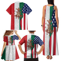 Guadalupe Virgin Mary Family Matching Tank Maxi Dress and Hawaiian Shirt Mexican American Flag - Wonder Print Shop