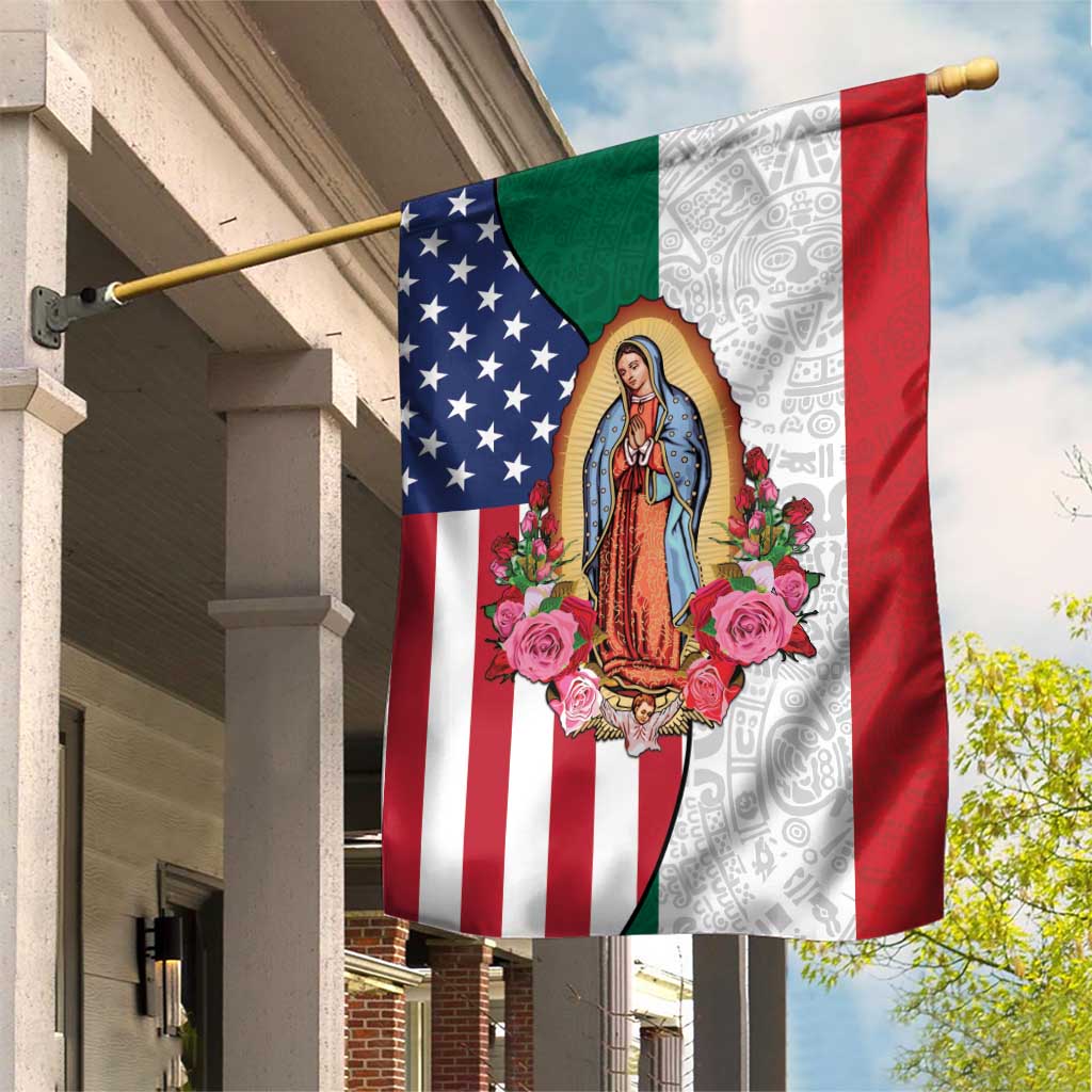 Guadalupe Virgin Mary Garden Flag Mexican American Flag - Wonder Print Shop