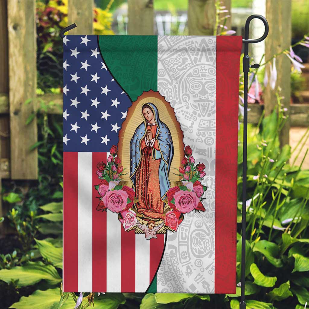 Guadalupe Virgin Mary Garden Flag Mexican American Flag - Wonder Print Shop