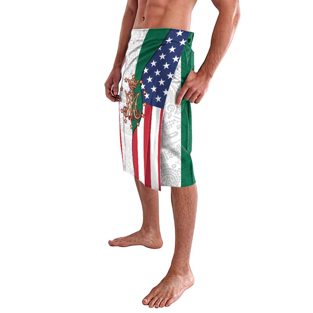 Guadalupe Virgin Mary Lavalava Mexican American Flag - Wonder Print Shop