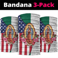 Guadalupe Virgin Mary Neck Gaiter Mexican American Flag - Wonder Print Shop
