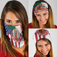Guadalupe Virgin Mary Neck Gaiter Mexican American Flag - Wonder Print Shop