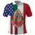 Guadalupe Virgin Mary Polo Shirt Mexican American Flag - Wonder Print Shop
