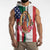 Guadalupe Virgin Mary Sleeveless Hoodie Mexican American Flag - Wonder Print Shop